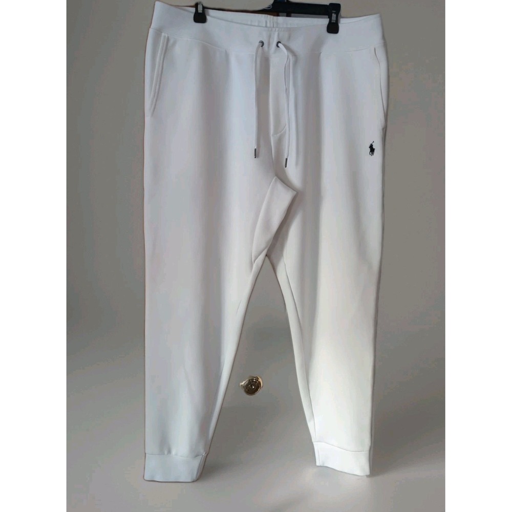 White Polo Ralph Lauren Double-Knit Full-Zip Hoodie and matching joggers 2XL - Picture 5 of 16
